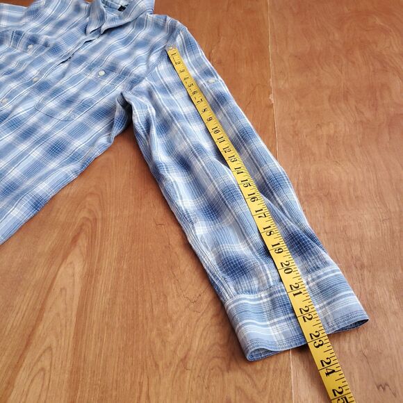 Vintage LRL Lauren Jeans Co Womens Plaid Shirt XL Blue Cotton Roll Tab Ralph - Picture 9 of 10